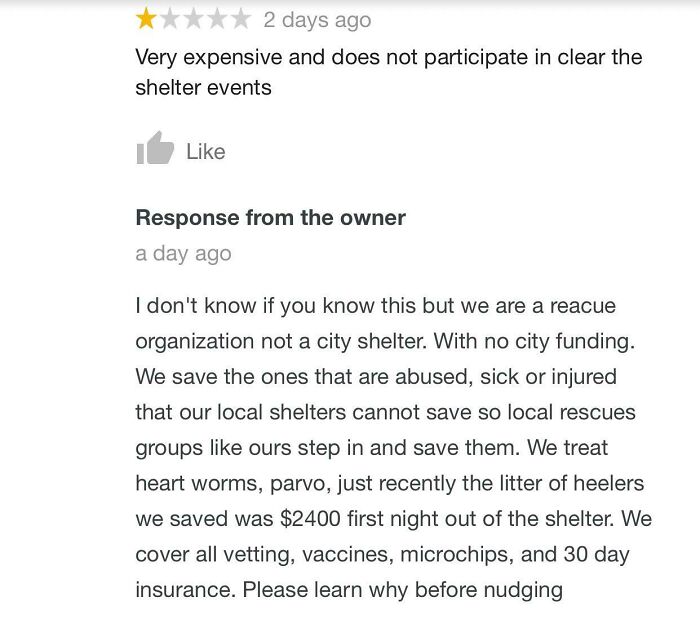 Was Mad That A Rescue Organization Who Spend Thousands And Can Barely Keep Up With Expenses Wouldn’t Give A Dog Away For Free