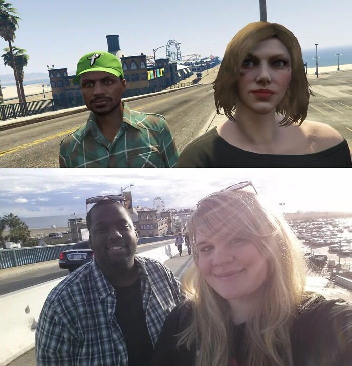 Two Online Best Friends That Played Gta Together Everynight Met Up To Have Lunch And Take A Few Pictures