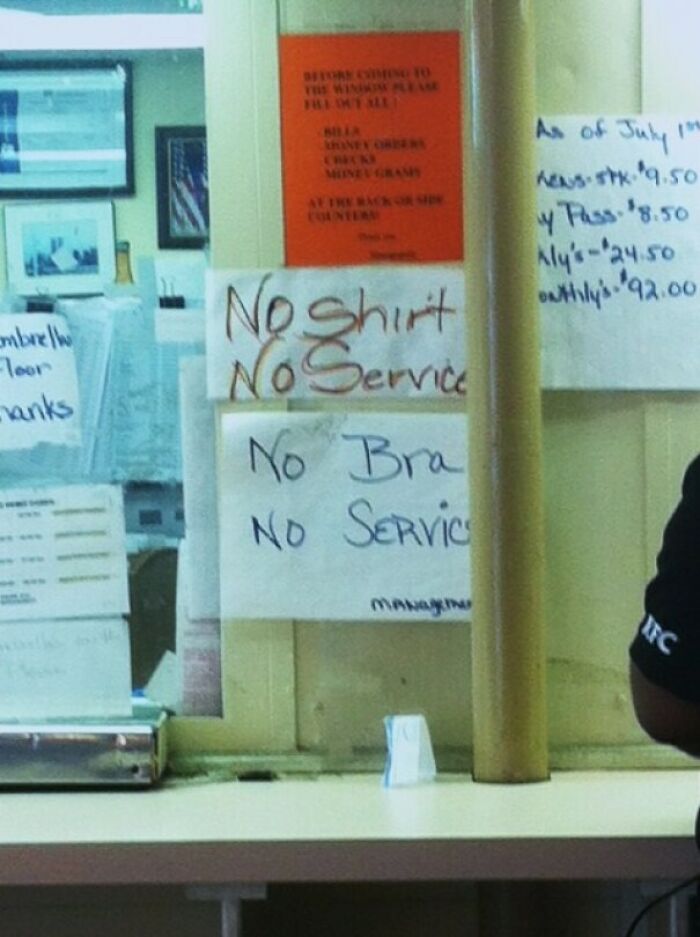 Saw This Sign At A Check-Cashing Store In Philly. I Guess They've Had Enough
