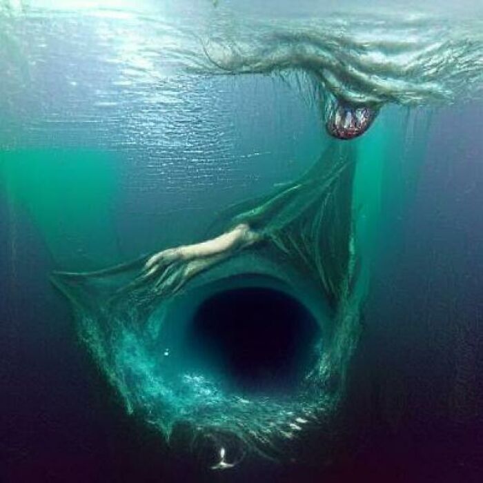 An A. I. Generated Image Using The Keyword Thalassophobia