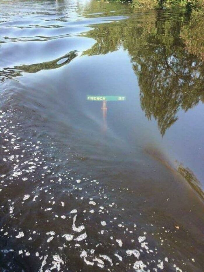 An Entire Street Submerged In The Deep