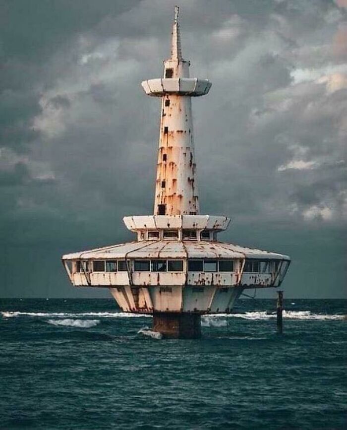 An Abandoned Observation Tower At Coral Island, Nassau, Bahamas