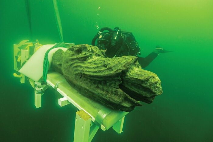 Figurehead Of 500-Year-Old Wreck Is A Sea Monster Swallowing A Screaming Man