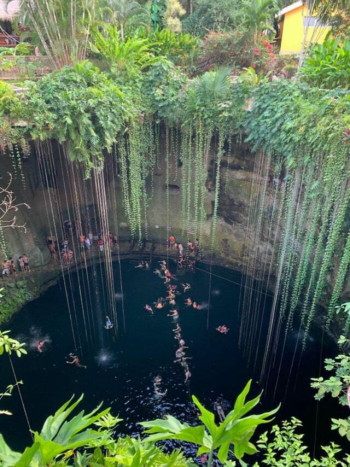 This 200ft Deep Cenote I Swam In In Mexico