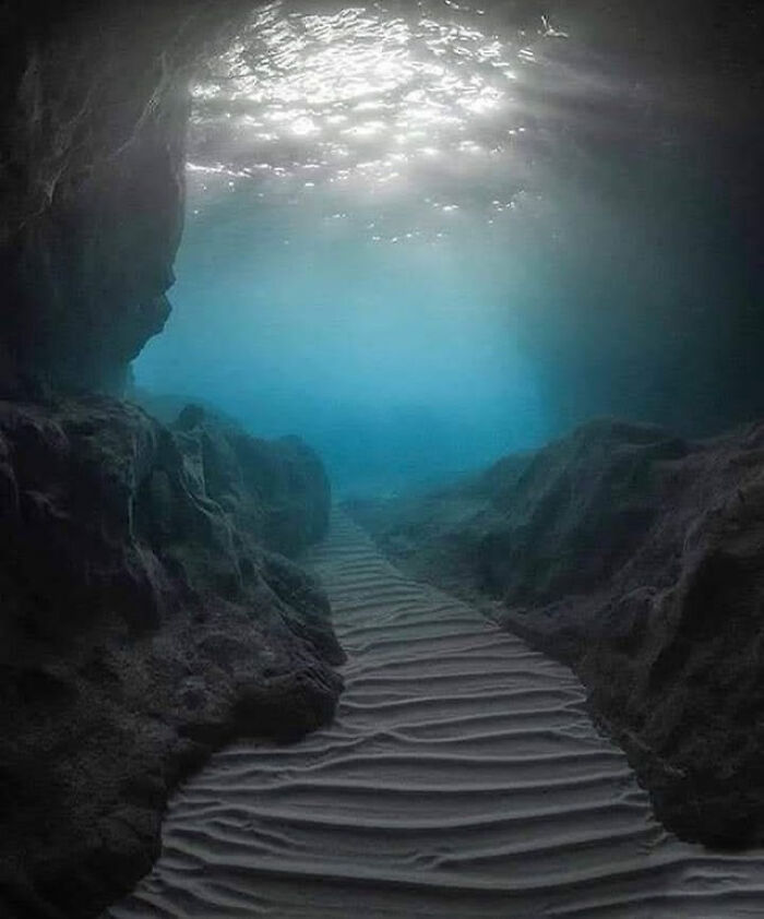 Underwater Path. Magical Zakynthos Caves, Greece