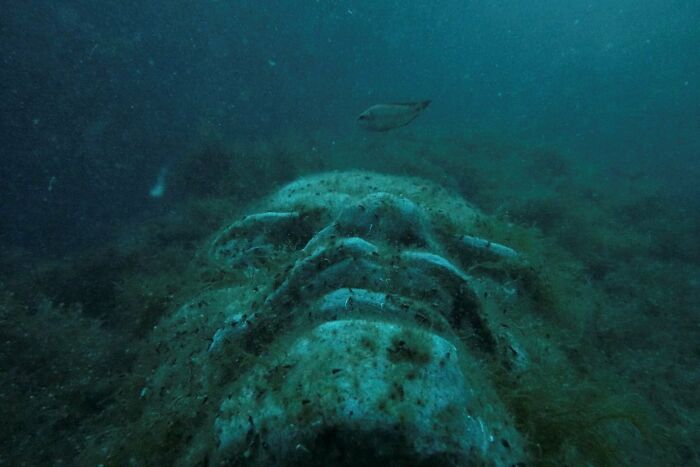 "That Is Not Dead Which Can Eternal Lie" - Ussr, Circa 1970s. A Large Monument Of Lenin, Sunk In The Black Sea After The Dissolution Of The Soviet Union