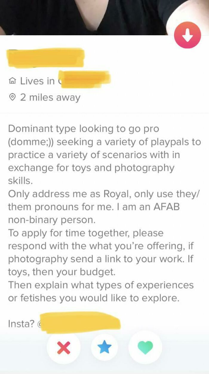 Using Tinder To Try And Barter Skilled Labor And Toys In Exchange For Their Practice Domming