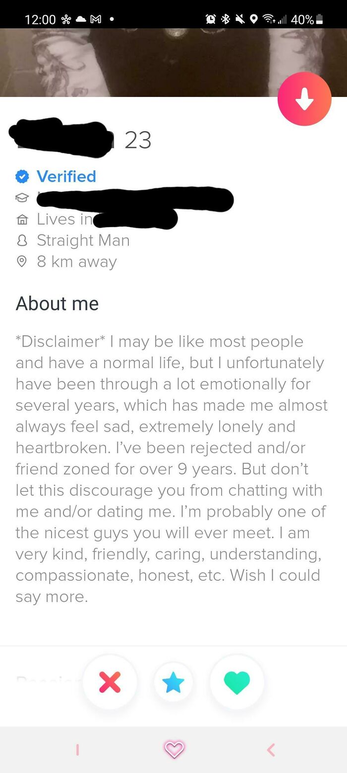 Nothing Attracts Women More Than A Huge Disclaimer On Your Tinder Profile