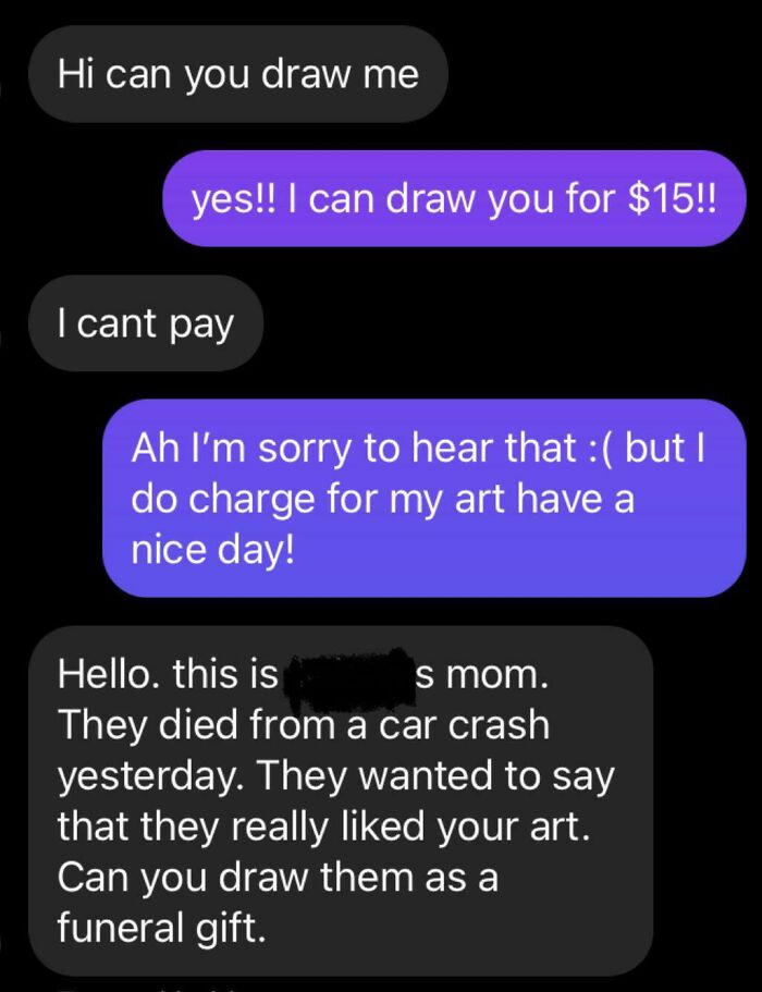 Twitter Art Commissioner Gets His First Choosing Beggar