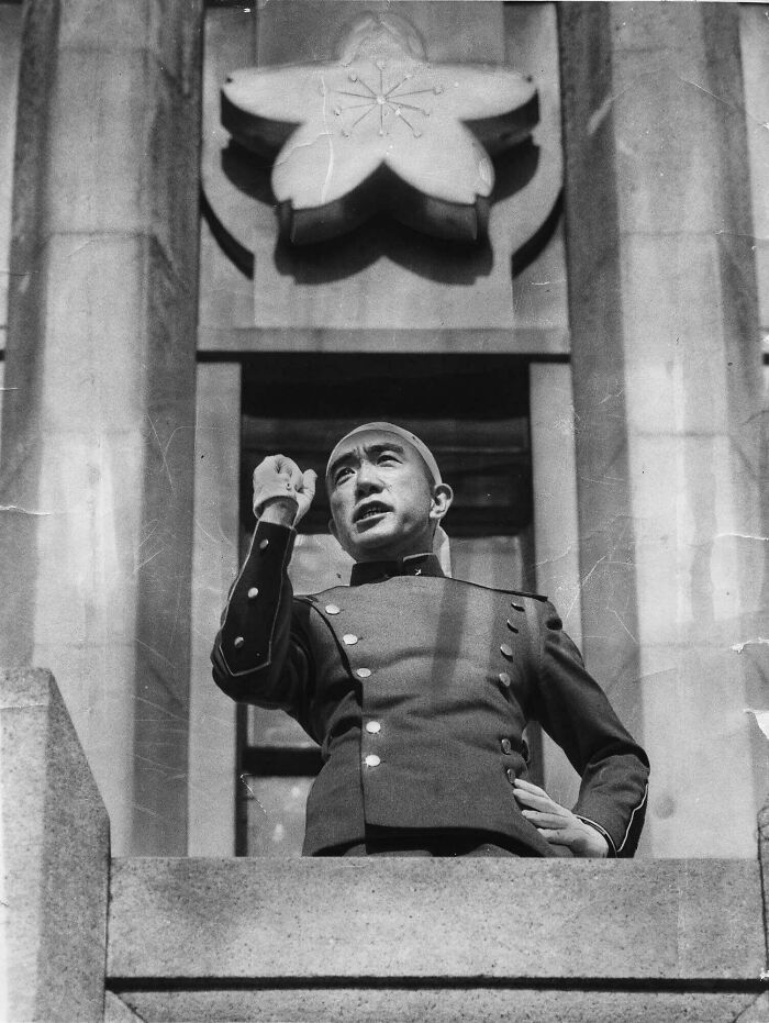 Yukio Mishima Addresses Members Of The Self-Defense Forces In Tokyo Shortly Before Committing Seppuku On Nov. 25, 1970