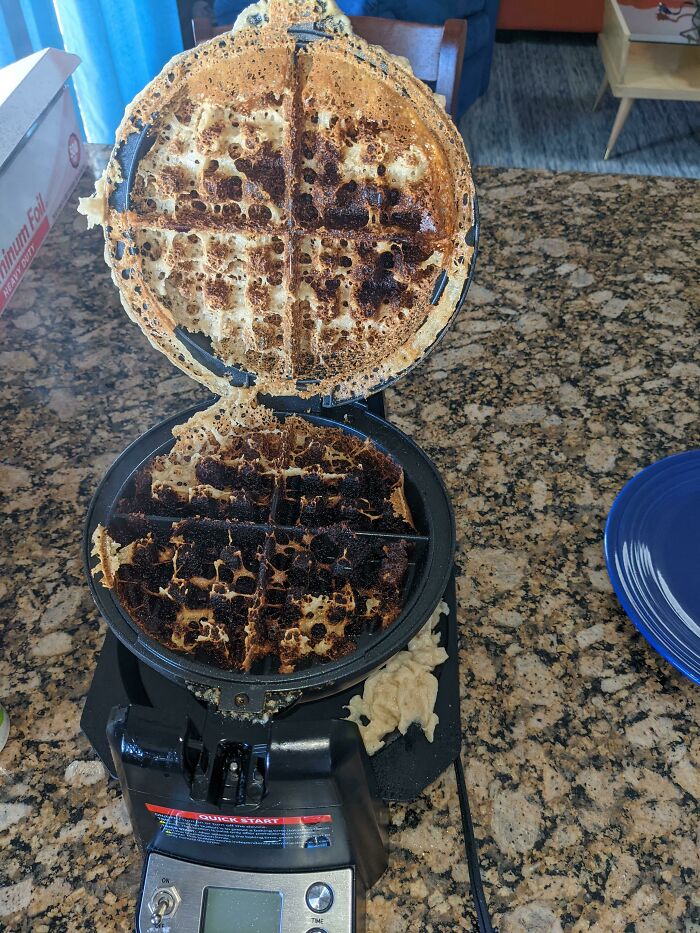 My Wife's Attempt At Making Vegan Waffles