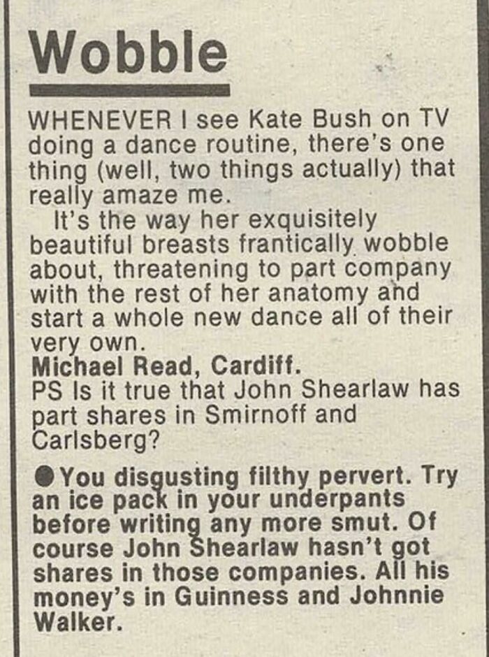 This Was In The ‘Letters’ Column Of A Forty Year Old Weekly Pop-Rag. Do You Think This Randy Had Fiction Potential?