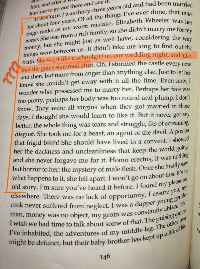 Moon Palace, Paul Auster P.146 Casually Describing Marital R*pe. Im Starting To Really Dislike The Book At That Point. Thoughts?