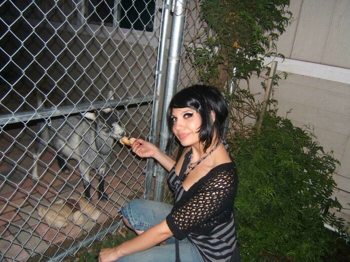 My Myspace Profile Pic Was Of Drunken Me Feeding A Random Goat A Bagel At A Party And I Thought It Made Me Cool