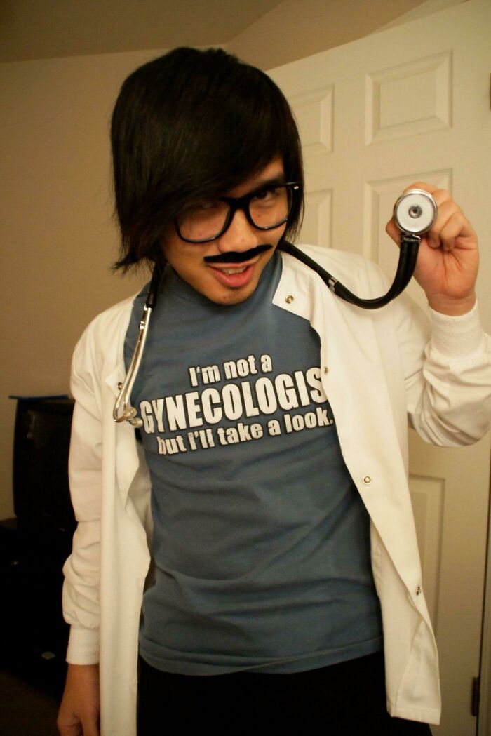I Used To Buy All My Shirt At Spencer’s. Had To Borrow My Sister’s Coat And Stethoscope For This Photo