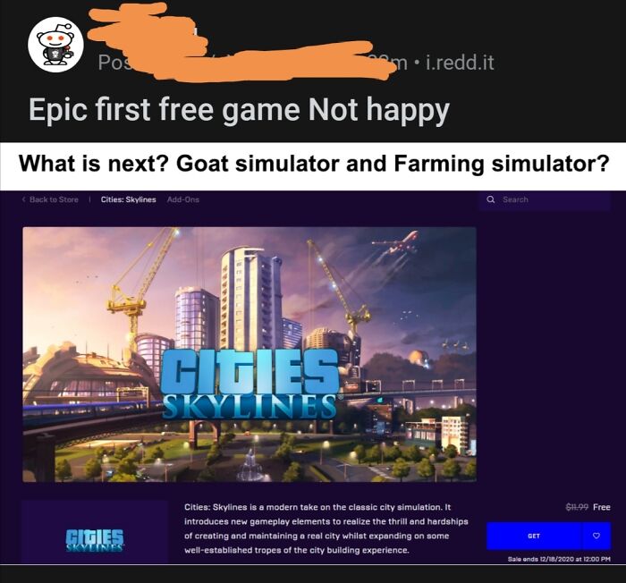 Getting Upset That The Free Game You're Offered Isn't The Free Game You Wanted
