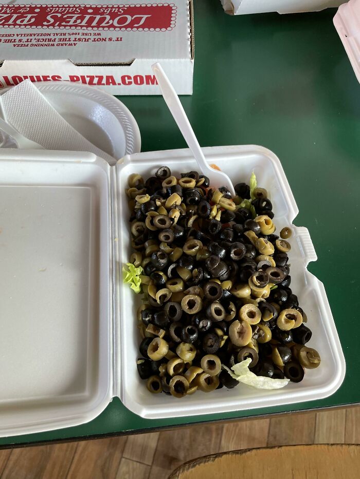 Asked For Extra Olives On My Salad!