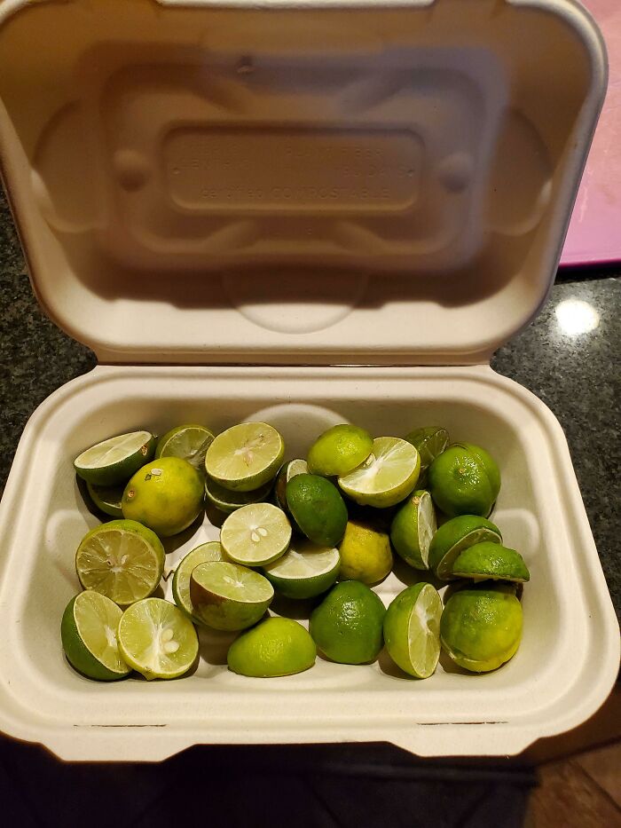 Chef Asked If I Wanted Some Extra Limes For My To Go Order... The Box Felt Heavier Than Expected