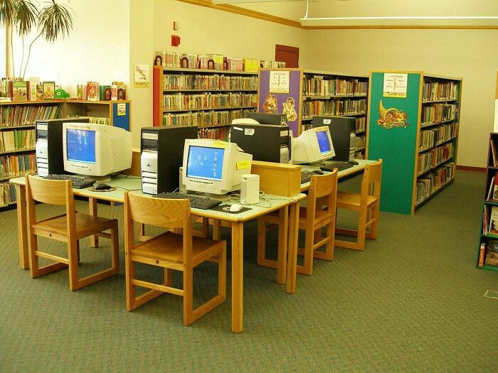 The Computer Section Of A Public Library In 2006