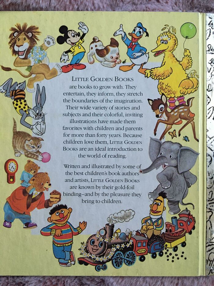 The Art On The Back Of The Little Golden Book Series