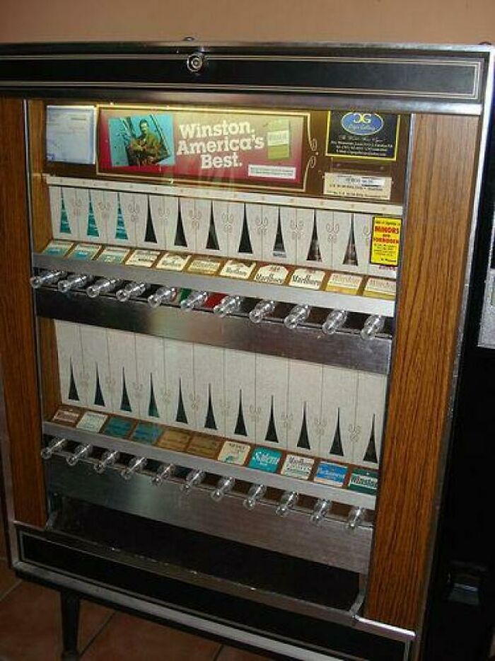 Who Else Remembers Cigarette Vending Machines That Had No Way To Check A Persons Age And Operated On The Honor System?