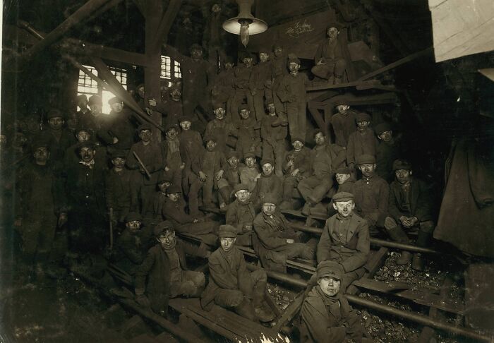 Children Working In Coal Mines In Pennsylvania, 1911. (Photo By Lewis Hine)