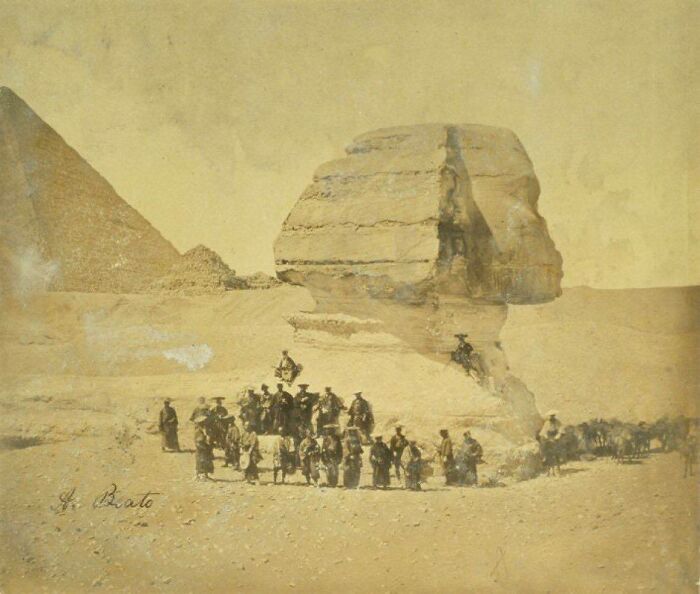 In 1864 Group Of Samurai Went On A Tourist Tour In Egypt And Took A Photo In Front Of Sphinx. They Were Members Of Ikeda Mission (Second Japanese Embassy To Europe)