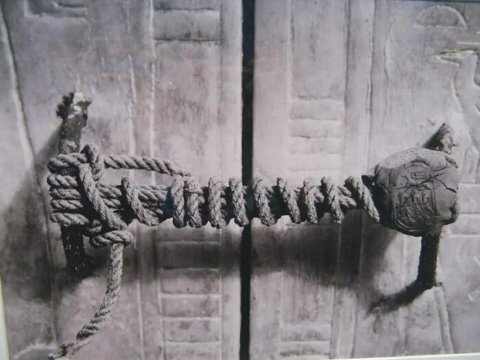 The Seal Of Tutankhamun's Tomb (On The Third Golden Shrine) Before It Was Opened In 1923. It Was Unbroken For Over 3000 Years