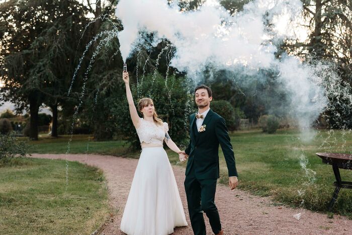 Wedding Photographer Gave Us A Smoke Bomb To Use During Our Shooting. Things Did Not Go As Planned