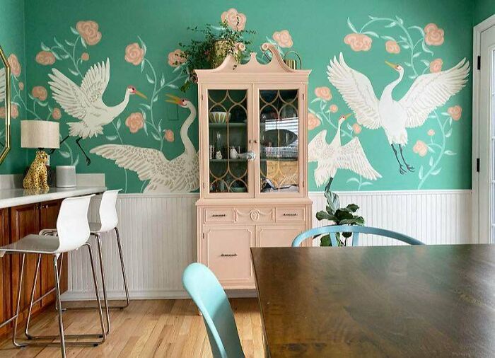 I Hand Painted A Mural In My Dining Room. I Find Painting Very Relaxing, And Now Have Three Different Murals In My Home