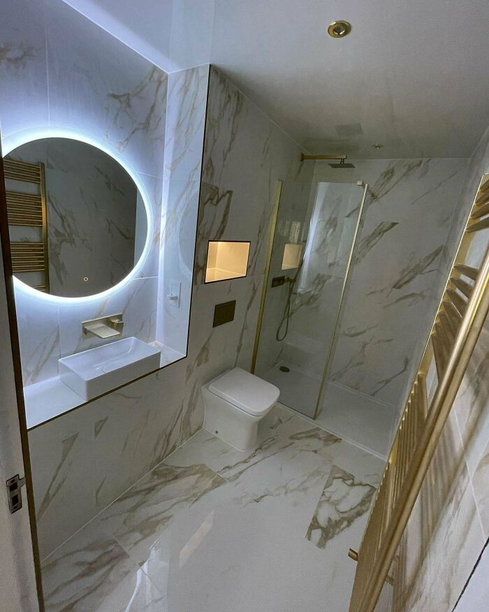 Gold Marble Bathroom I Done