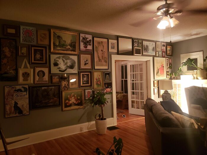 Finally Bought My Own House And Got To Make A Gallery Wall Of All My Pictures...its My Masterpiece... My Axis Mundi...