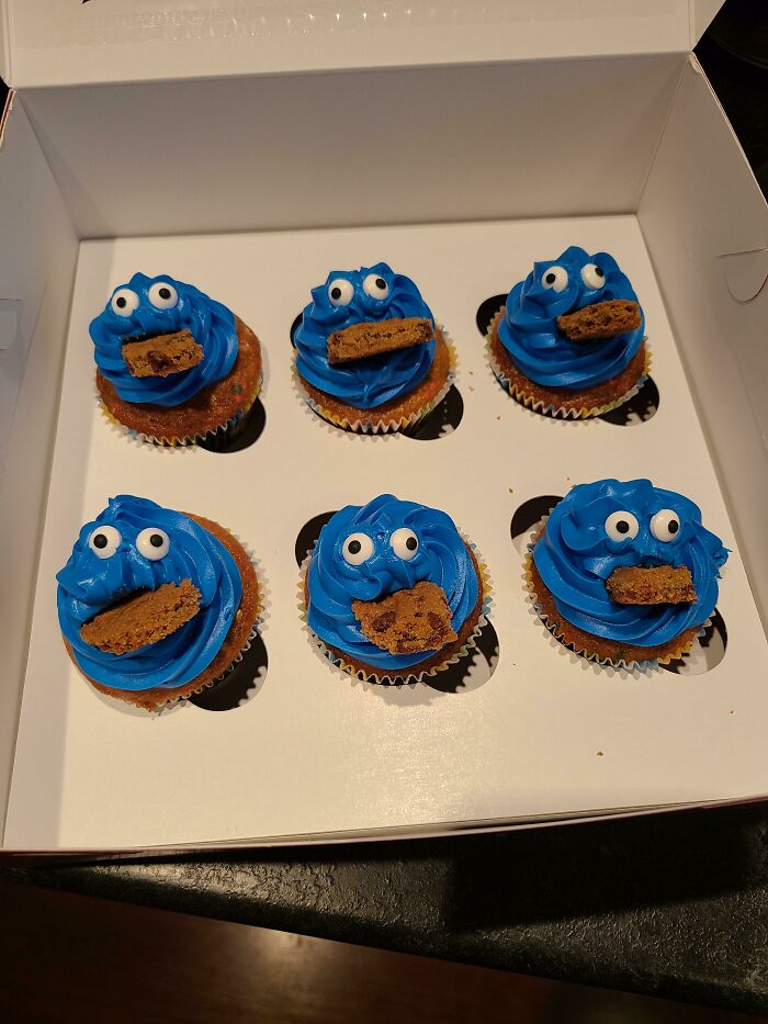 Cupcakes del monstruo de las galletas