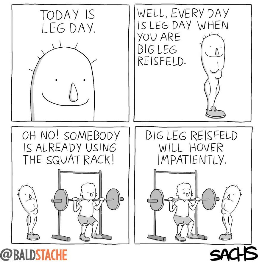 ‘Baldstache’ Comics For People Who Love Dark Humor