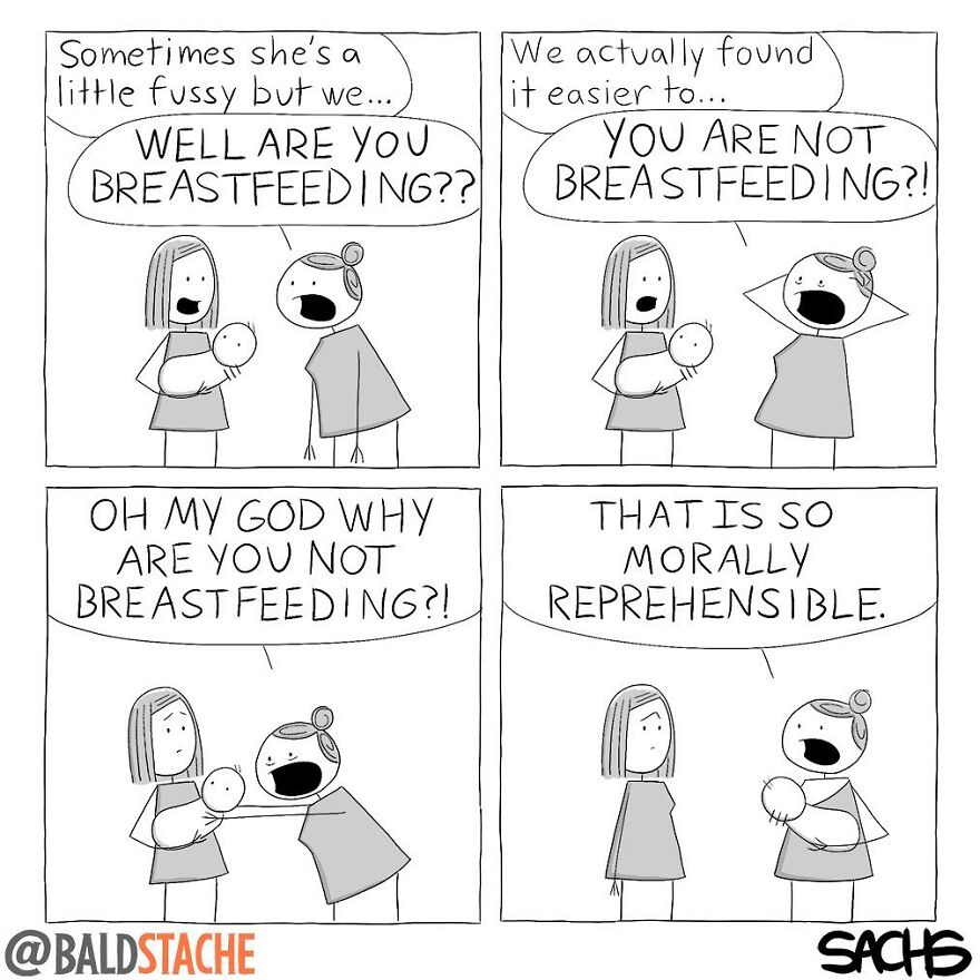 ‘Baldstache’ Comics For People Who Love Dark Humor