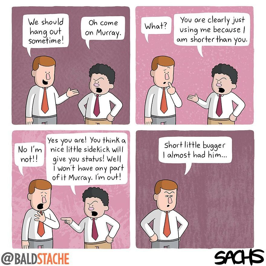 ‘Baldstache’ Comics For People Who Love Dark Humor