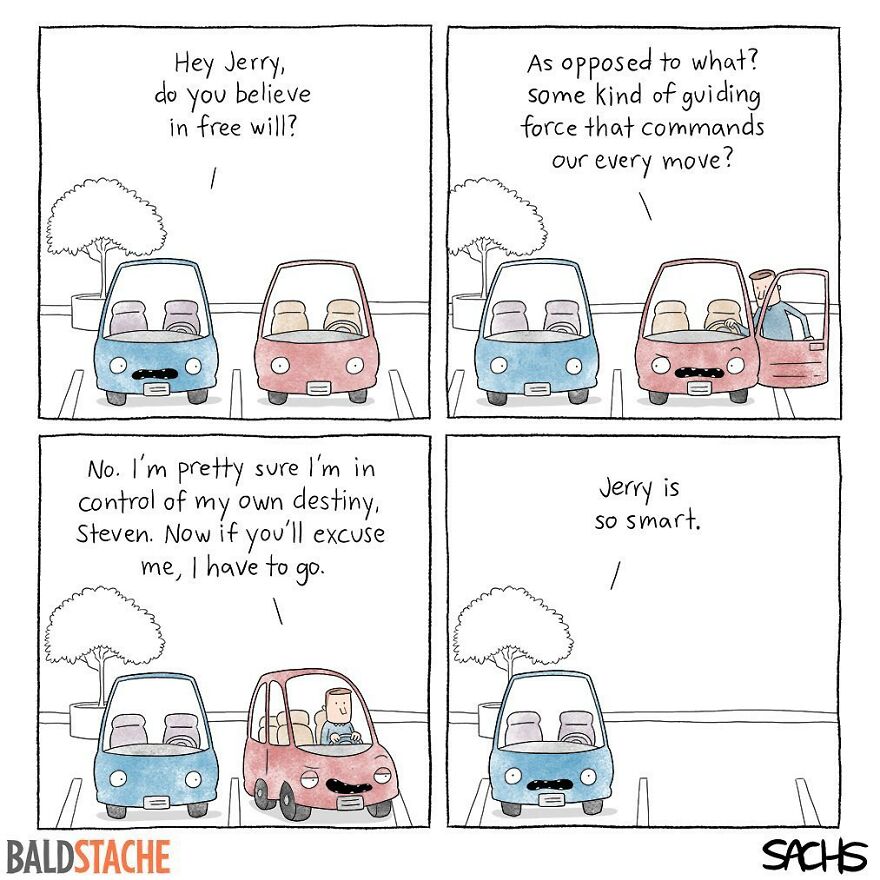 ‘Baldstache’ Comics For People Who Love Dark Humor