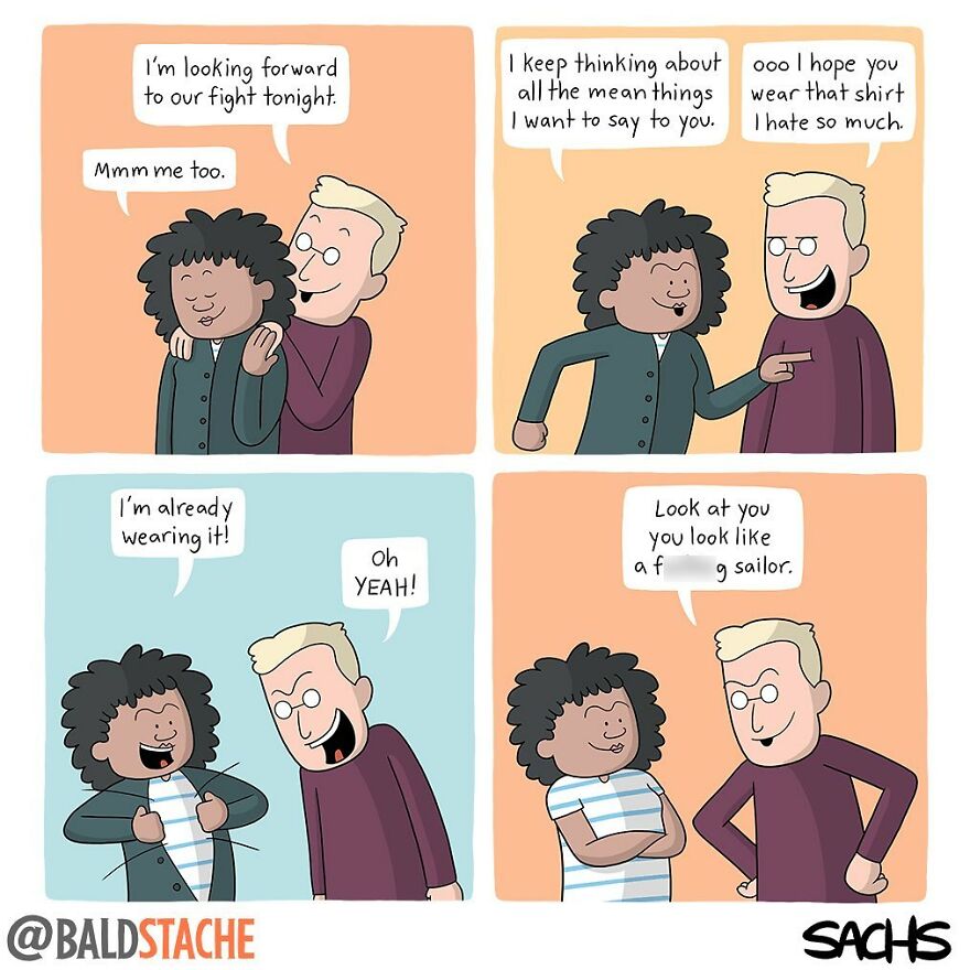 ‘Baldstache’ Comics For People Who Love Dark Humor