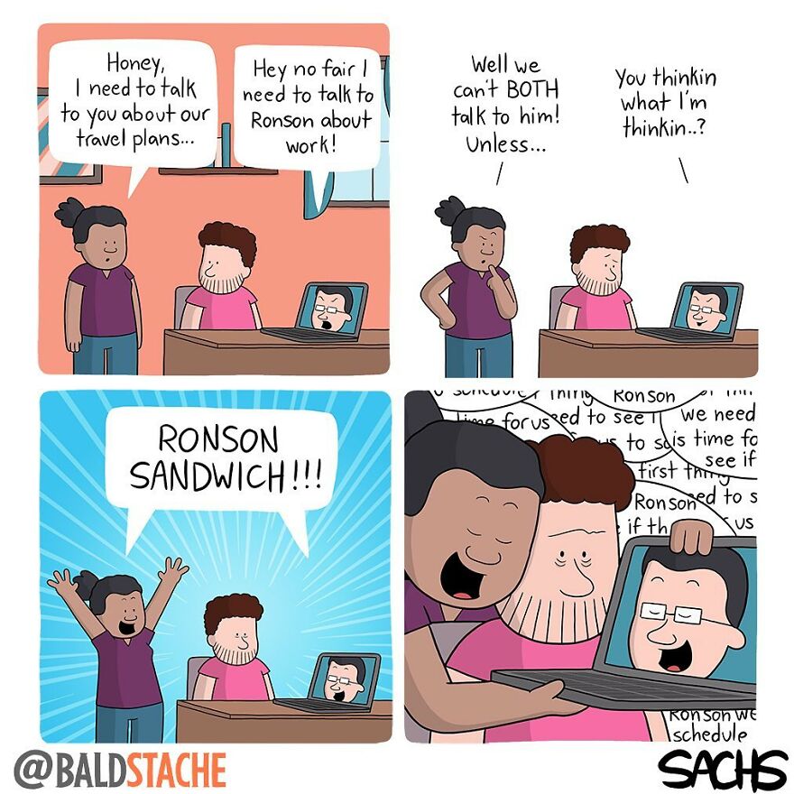 ‘Baldstache’ Comics For People Who Love Dark Humor