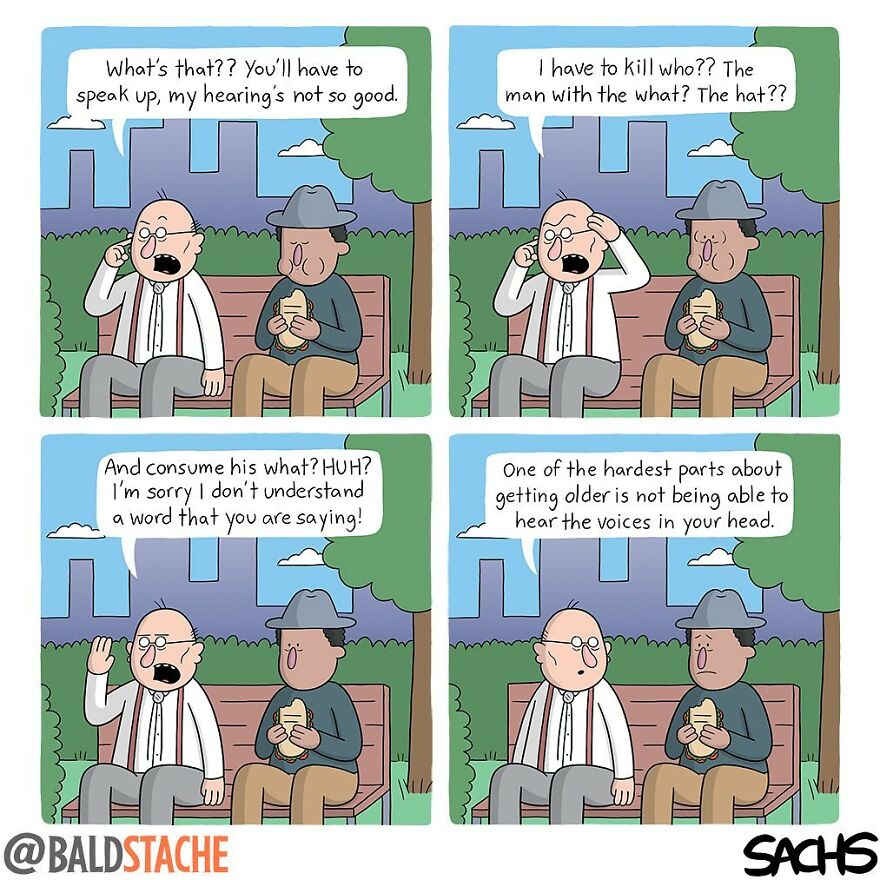 ‘Baldstache’ Comics For People Who Love Dark Humor