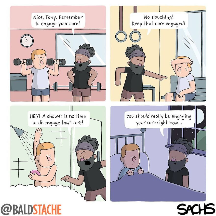 ‘Baldstache’ Comics For People Who Love Dark Humor