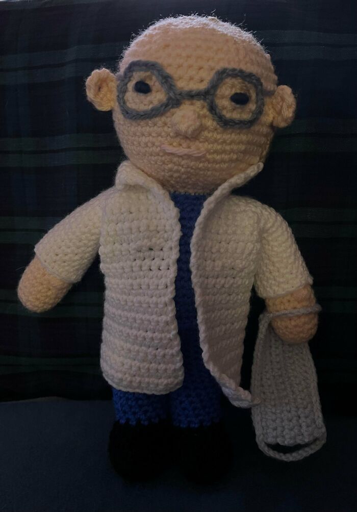 I Made A Doll Of My Knee Surgeon, I Have A Check Up Soon, But I Might Chicken Out And Not Give It To Him. What Do You Think? Kinda Weird? Lol!