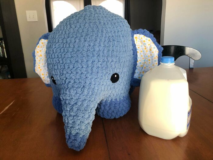 So Logically I Knew That Using Jumbo Yarn And An 11.5mm Hook Would Make A Giant Amigurumi, But Emotionally… I Was Not Prepared For How Big He’d Be