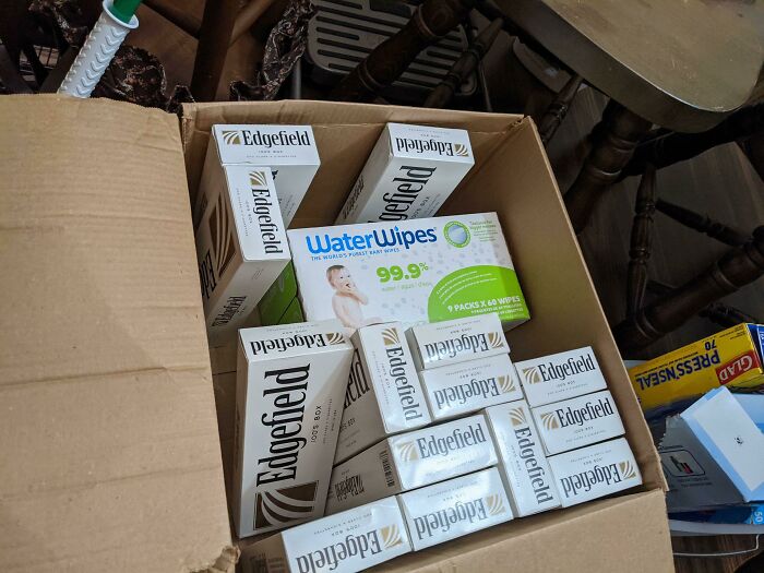 Ordered A Box Of Baby Wipes And Got 14 Cartons Of Cigs As Packing Material