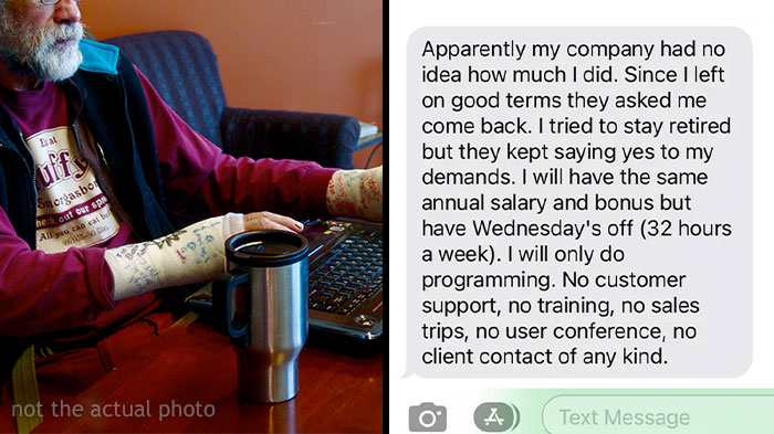 Retired Man Spent 30 Years At The Same Company, Was Asked To Come Back One Year Later Because They Realized How Important He Was