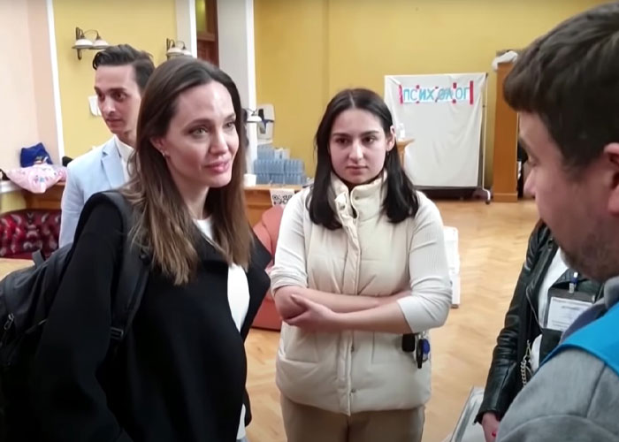 Angelina Jolie Comes To Ukraine To Show Support But Her Visit Is Cut Short As Air-Raid Sirens Go Off