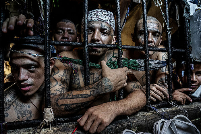 Los presos se asoman a una celda de la serie "Sin Salida" © Tariq Zaid
