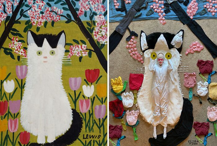 Black And White Cat, 1962 By Maud Lewis vs. Black And White Cat, 2021