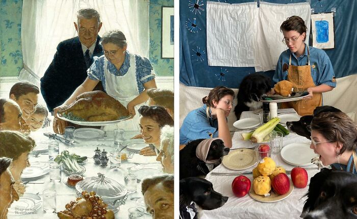 Freedom From Want, 1943 By Norman Rockwell vs. Happy Thanksgiving, 2020