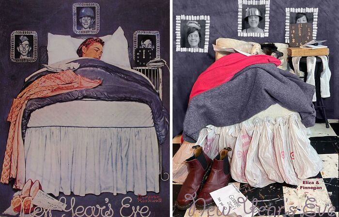 Willie Gillis New Years Eve, 1944 By Norman Rockwell vs. Finnie Ginnis New Years Eve, 2021